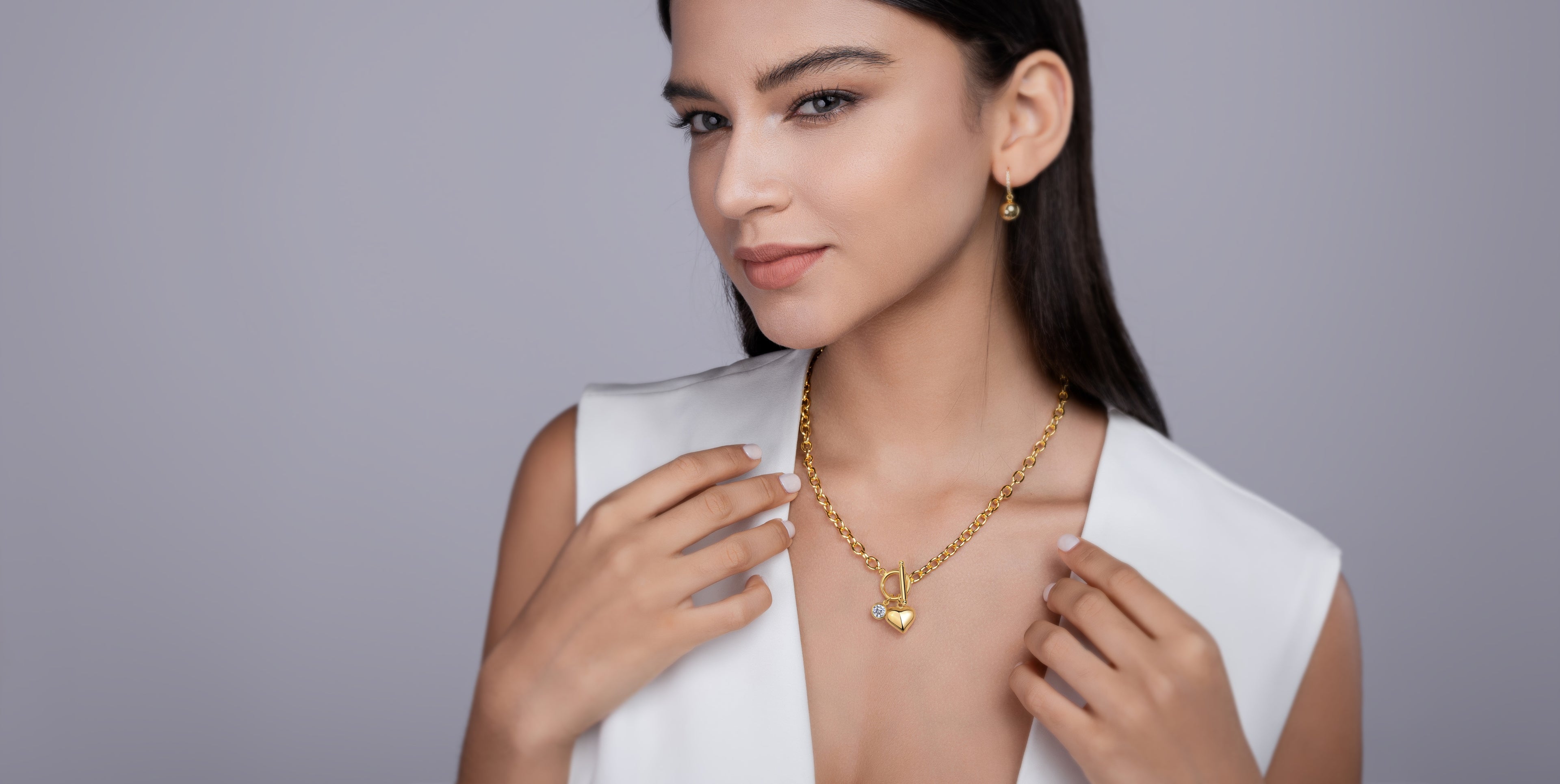 Meteor Wish - A Fashionable And Trendy Necklace Pendant Set With Top-quality Moissanite S925 And Silver Plated With Gold Can Be Tested With A Diamond Pen