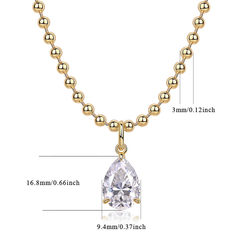 Wish Light - A Fashionable And Trendy Necklace Pendant Set With Top-quality Moissanite S925 And Silver Plated With Gold Can Be Tested With A Diamond Pen